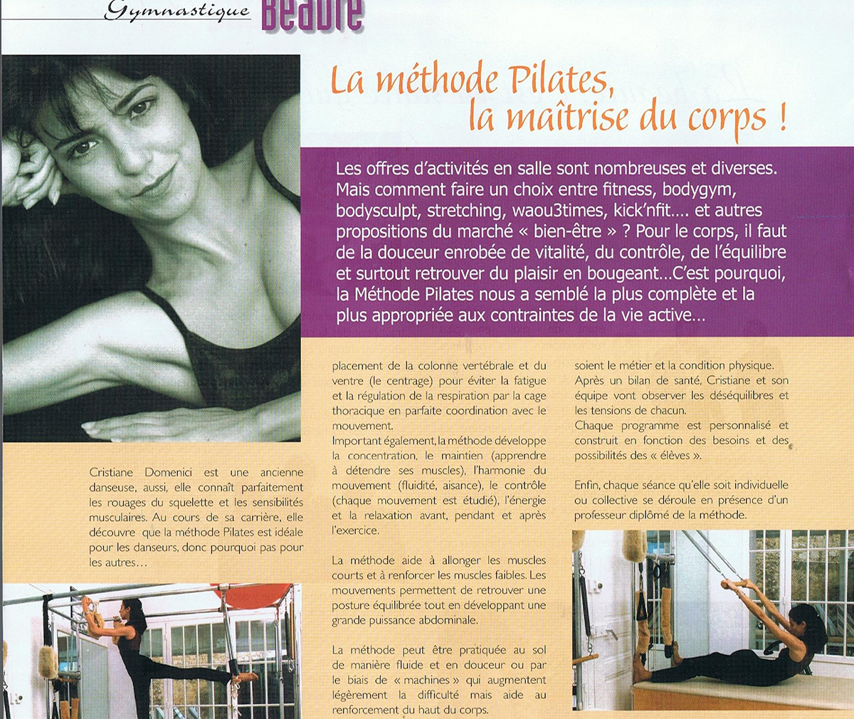 Revue Médicale & Sport - La méthode Pilates, la maîtrise du corps