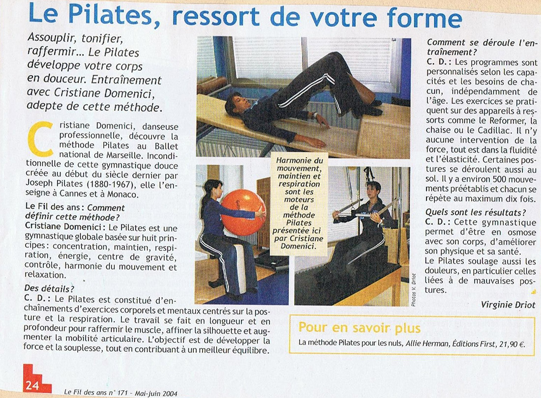 Le Fil des Ans - Le Pilates, ressort de votre forme