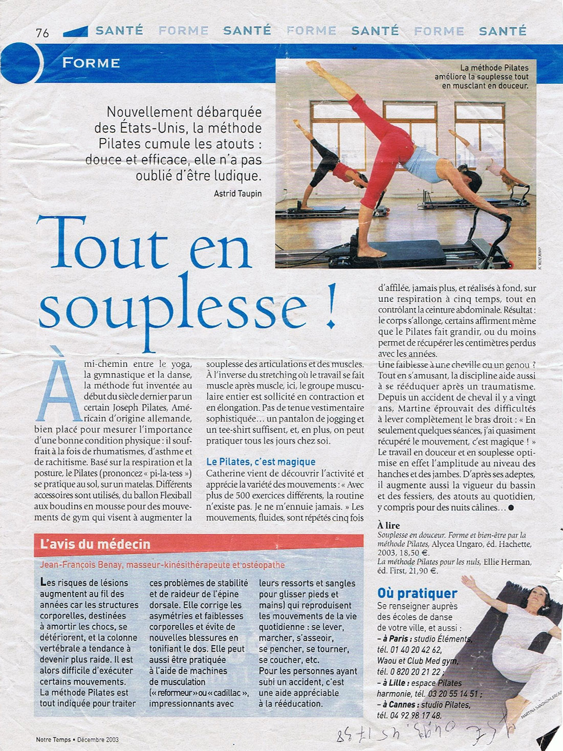 Notre Temps - Tout en souplesse