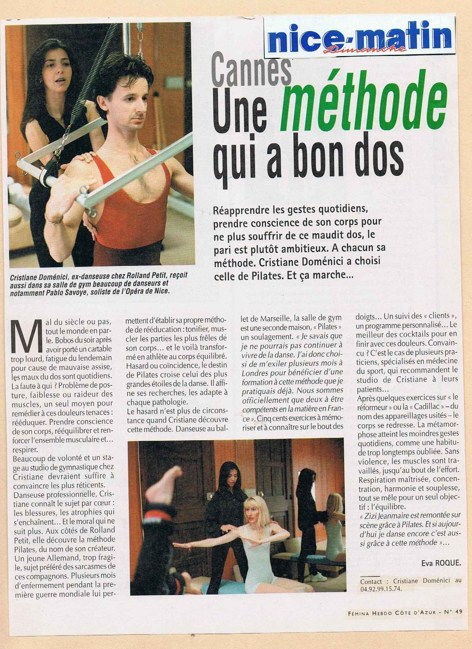 Nice-Matin Dimanche - Une méthode qui a bon dos